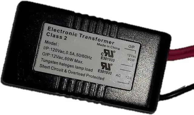 Alt view image 6 of 6 - Halogen/Xenon Electronic Transformer 60 Watt Max output 120 Volt Input / 12 Volt Out Put Potted Transformer