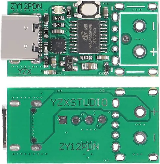 Alt view image 2 of 5 - AITRIP 2PCS Type-C USB-C PD2.0 3.0 to DC USB Decoy Fast Charge Trigger Poll Detector 100W MA (ZY12PDN Bare Board)
