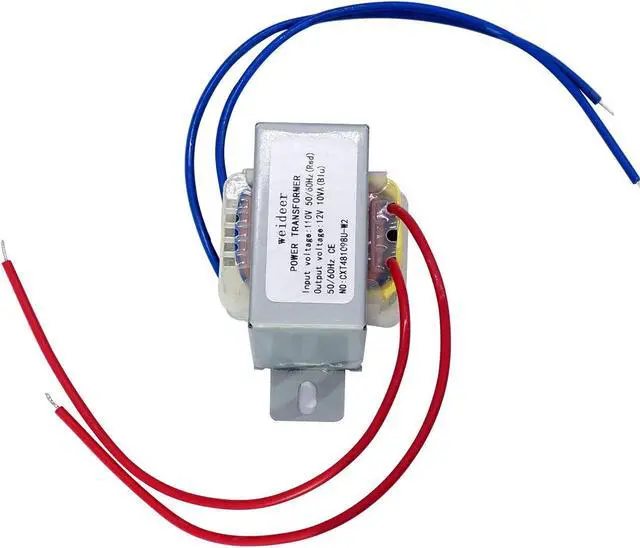 Alt view image 5 of 6 - Weideer Input AC 110V 50/60HZ Output AC 12V 10VA Transformer - Single Phase for Lighting & Audio Power Supplies - K-001