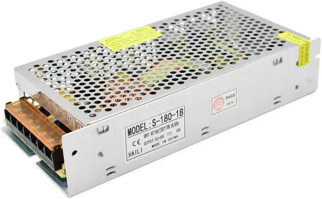 Main image of Hailimayo 18V 10A Switching Power Supply, 180W Corded Electric Transformer, Industrial Automation, Electronic Equipment, Communications, CE, RoHS