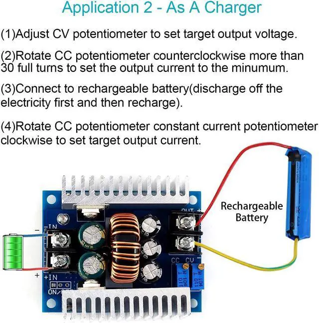 Alt view image 5 of 7 - 20A Power Supply Module DC-DC 6V-40V to 1.2V-35V Step Down Buck Converter Adjustable Buck Adapter CVCC Constant Voltage Constant Current Converter LED Driver