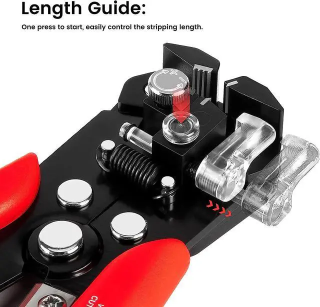 Alt view image 4 of 7 - KAIWEETS Self Adjusting Wire Stripper - 3 in 1 Heavy Duty Automatic Wire Stripping Tool | 10-24 AWG Wire Cutter for Electrical Cable Cutting, Crimping Tool