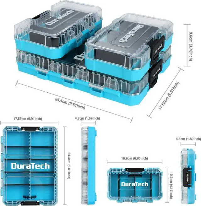 Alt view image 2 of 7 - DuraTech 3-Piece Small Parts Tool Box Organizer with 14 Dividers