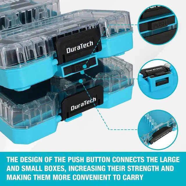 Alt view image 6 of 7 - DuraTech 3-Piece Small Parts Tool Box Organizer with 14 Dividers