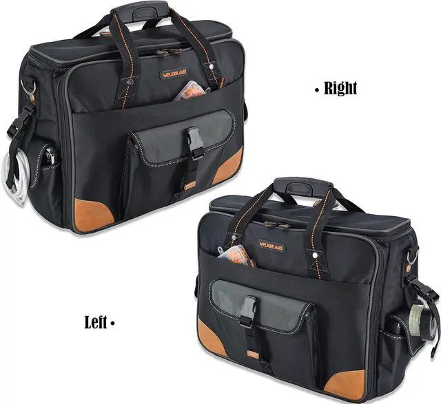 Alt view image 3 of 7 - 88-Pockets Electrician tool bag, Electricians tool bag, Electrician bag, Electrical tool bags, Technician tool bag, Computer technician bag, Laptop tool bag, HVAC tool bag