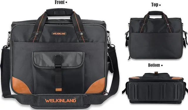 Alt view image 6 of 7 - 88-Pockets Electrician tool bag, Electricians tool bag, Electrician bag, Electrical tool bags, Technician tool bag, Computer technician bag, Laptop tool bag, HVAC tool bag