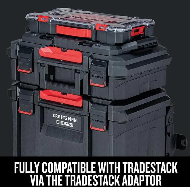 Alt view image 5 of 7 - CRAFTSMAN VERSASTACK Storage Organizer, Small Parts Organizer, 20-Compartments, Lid Includes Secure Latch (CMST17828)