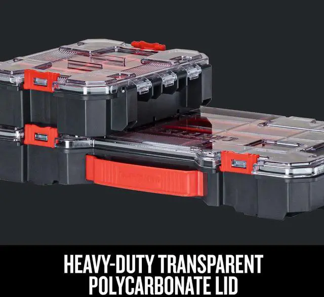 Alt view image 4 of 7 - CRAFTSMAN VERSASTACK Storage Organizer, Small Parts Organizer, 20-Compartments, Lid Includes Secure Latch (CMST17828)