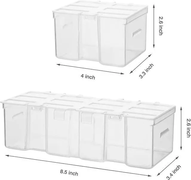 Alt view image 4 of 7 - Mayouko 16 Compartments Detachable Toolbox Organizer,Hardware Organizer Box with Removable Sections,Carrying Storage Case for Patts,Screws,Bolts,Nuts,Toys