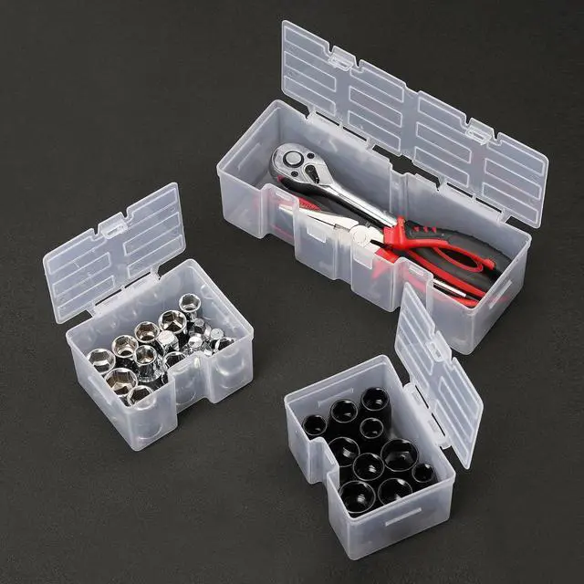 Alt view image 5 of 7 - Mayouko 16 Compartments Detachable Toolbox Organizer,Hardware Organizer Box with Removable Sections,Carrying Storage Case for Patts,Screws,Bolts,Nuts,Toys