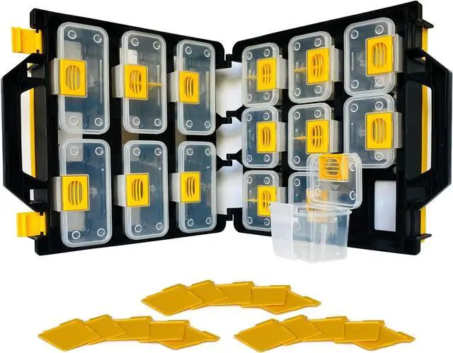 Main image of Hardware Tackle Box storage with Patented Removable Compartment Organizer and Reversible Carrying Case for Screws, Nuts and Bolts, WVE9420