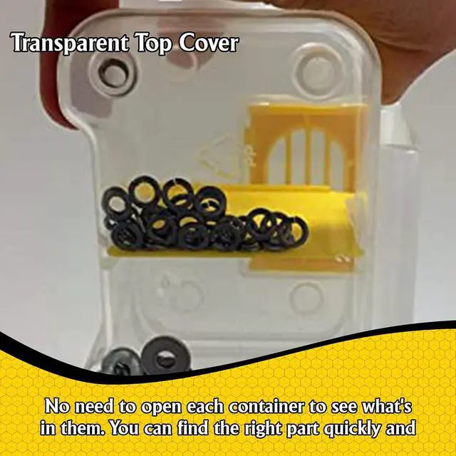 Alt view image 4 of 7 - Hardware Tackle Box storage with Patented Removable Compartment Organizer and Reversible Carrying Case for Screws, Nuts and Bolts, WVE9420