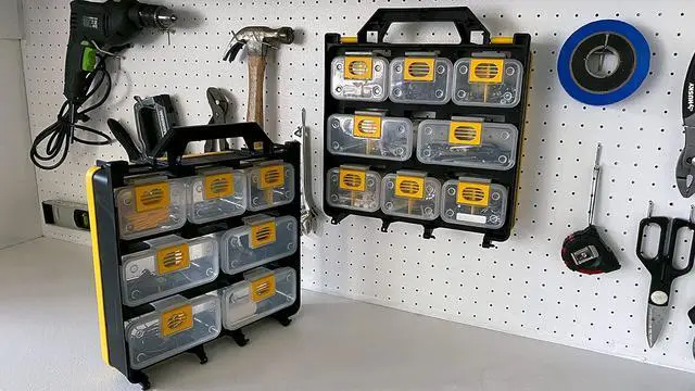 Alt view image 5 of 7 - Hardware Tackle Box storage with Patented Removable Compartment Organizer and Reversible Carrying Case for Screws, Nuts and Bolts, WVE9420