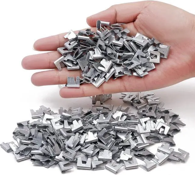 Alt view image 7 of 7 - NAOEDEAH 900pcs Rabbit Chicken Wire Cage Clips with Fence Pliers Hog Rings and Pliers Snap-Ring Pliers Wire Clamp Tool Fasten Clips Buckle Pliers for Building Installation Wire Cage Pet Bird Quail
