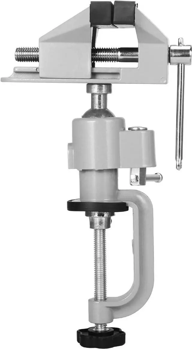 Main image of Universal Bench Vise Swivel 3'' Table Vise Tilts Bench Clamp Vise Rotate 360°Work For Electric Drill, Grinder,Rotary Tool,Hobby and Jewelry Making and Metal Wood Working(C Type0-57mm)
