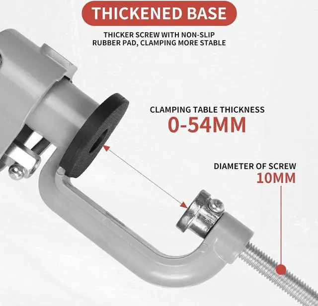 Alt view image 4 of 7 - Universal Bench Vise Swivel 3'' Table Vise Tilts Bench Clamp Vise Rotate 360°Work For Electric Drill, Grinder,Rotary Tool,Hobby and Jewelry Making and Metal Wood Working(C Type0-57mm)