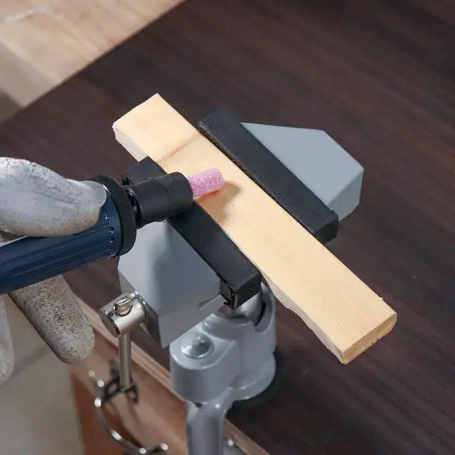 Alt view image 7 of 7 - Universal Bench Vise Swivel 3'' Table Vise Tilts Bench Clamp Vise Rotate 360°Work For Electric Drill, Grinder,Rotary Tool,Hobby and Jewelry Making and Metal Wood Working(C Type0-57mm)