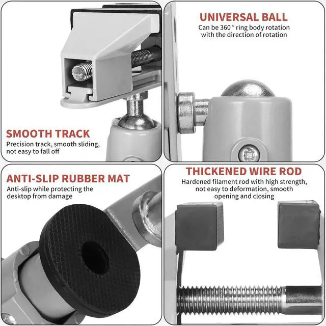 Alt view image 6 of 7 - Universal Bench Vise Swivel 3'' Table Vise Tilts Bench Clamp Vise Rotate 360°Work For Electric Drill, Grinder,Rotary Tool,Hobby and Jewelry Making and Metal Wood Working(C Type0-57mm)