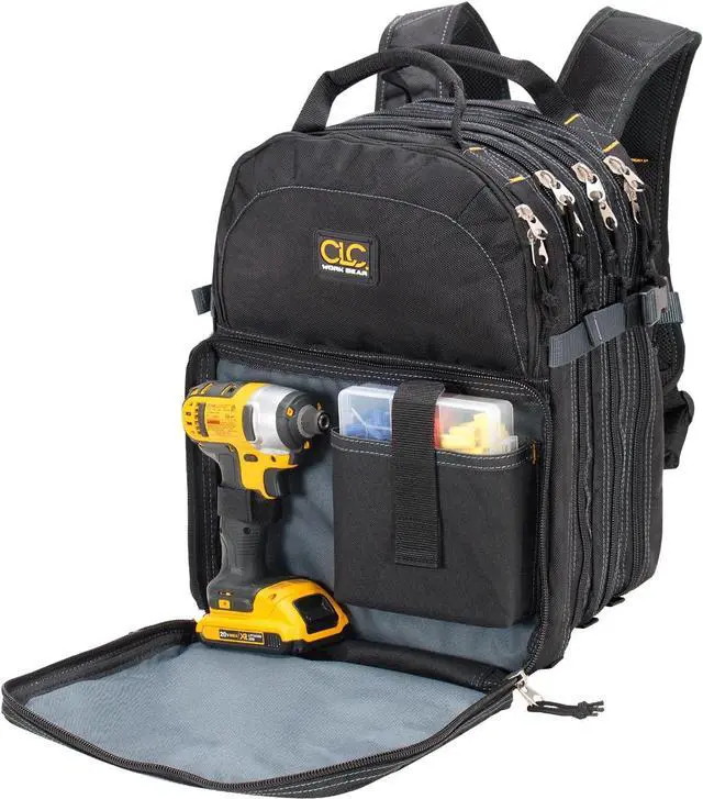 Alt view image 5 of 7 - Custom Leathercraft1132 75-Pocket Tool Backpack