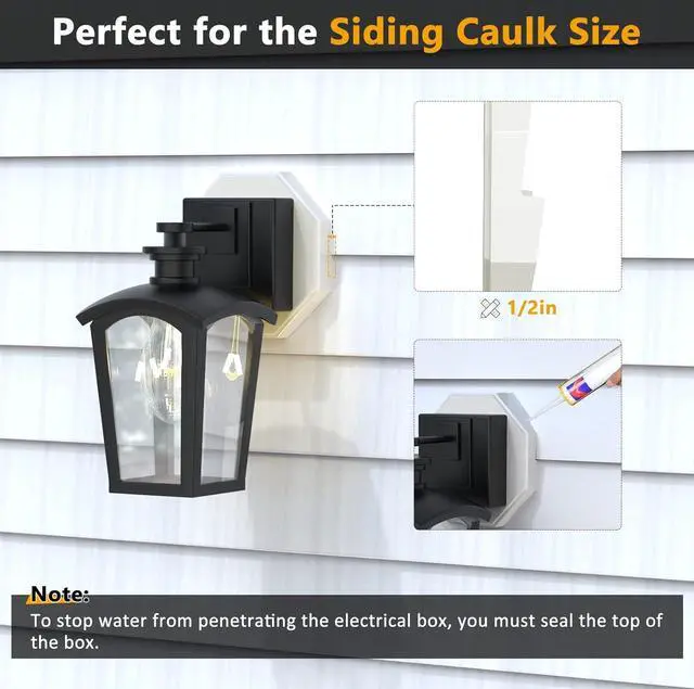 Alt view image 3 of 7 - Siding Mounting Block, Siding Mounting Kit with Built-in Electrical Box, Vertical Lamps Mounting Plate Siding Light Blocks for 1/2 inch Lap Siding, White