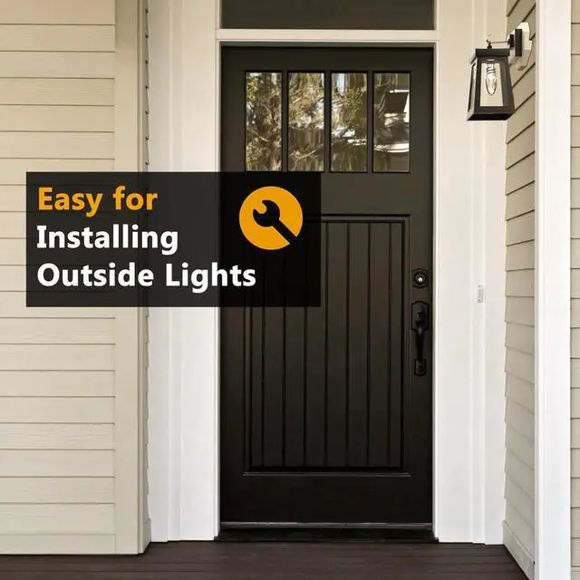 Alt view image 7 of 7 - Siding Mounting Block, Siding Mounting Kit with Built-in Electrical Box, Vertical Lamps Mounting Plate Siding Light Blocks for 1/2 inch Lap Siding, White