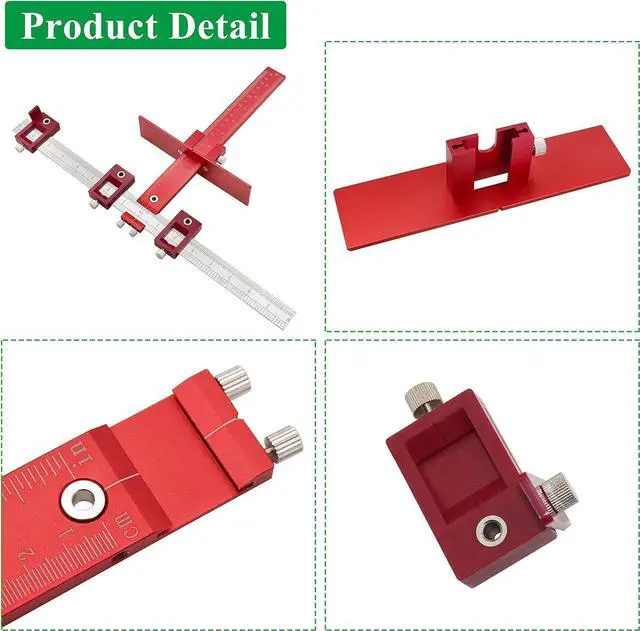 Alt view image 2 of 7 - Cabinet Hardware Jig Tool Both Inch and Metric for Handles and Knobs Drawer Guide Jig on Doors and Drawer Fronts, Fastest and Most Accurate Knob & Pull Jig Improve for inch Scale