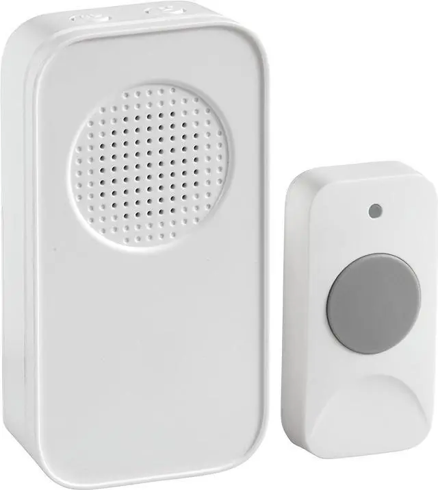 Main image of Newhouse Hardware WCMB White Battery-Powered Wireless Door Chime Kit | Battery-Operated Doorbell Chime | Ring Doorbell for Classroom, Home, and Office | Adjustable Volume and Expanded Chime Selection