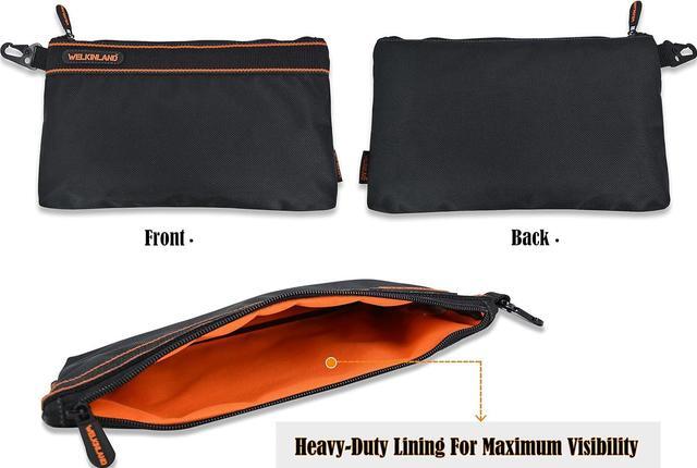 Alt view image 6 of 7 - 4-Packs Small Tool Pouch, Heavy-Duty Tool Pouch, Electrician Tool Pouch, Tool Pouches w/Clip, Electricians Tool Pouch, Tool Pouch Bag, Small Tool Bag, Tool Bag Small, Zippered Tool Bags and Pouches