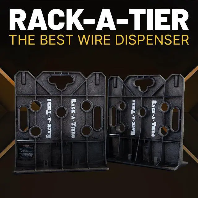 Alt view image 2 of 6 - Rack-A-Tiers Wire Dispenser - Multi-Purpose Cable Dispenser, Electrician's Wire Spool Rack, Electrical Wire Rack, Wire Spool Dispenser, Wire Spool Caddy, Wire Dispenser Rack (11455)