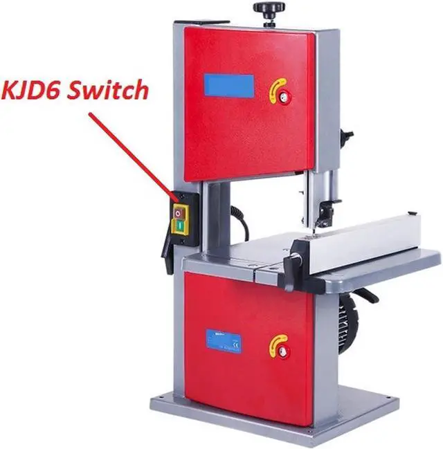 Alt view image 6 of 7 - Waterproof Electromagnetic Push Button Switches Start Stop On Off Magnetic Pushbutton Switch for Wood Working Machinery Cutter Table Saw Grinder Drill Slicer AC 110V 6A KJD6 6F/2,Yellow