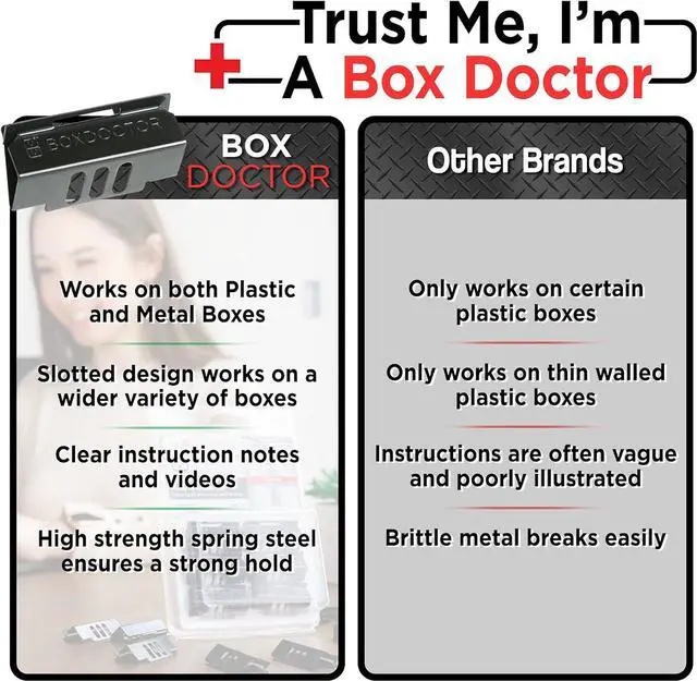 Alt view image 7 of 7 - Repair Clips - Fix Loose Outlets and Switches - Electrical Wall Box Repair Clips - 10 Pack