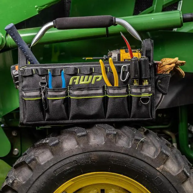 Alt view image 3 of 5 - AWP 18 Inch Pro Tool Tote with Rotating Handle for Easy Tool Access, Water-Resistant Construction