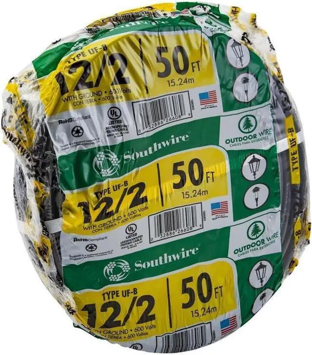 Alt view image 3 of 3 - Southwire 13055922 12/2WG UF Wire 50-Foot, Copper