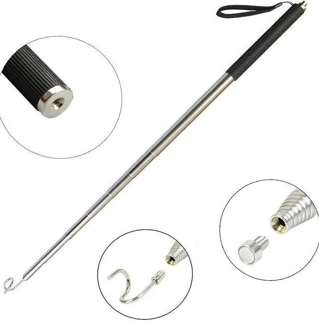 Alt view image 2 of 7 - Pickup Grabber Telescopic Magnetic Pickup Tool with Hook Magnetic Pick-Up Pole Wire Fish Stick Pocket Magnetic Pickup extendable Magnet Pickup Tool
