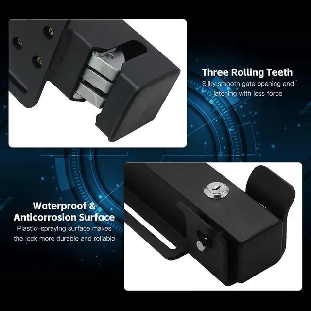 Alt view image 5 of 7 - JUJAING DS-02 Universal Automatic Electric Gate Lock for 12-24V AC/DC Swing Gate Opener Electromagnetic Gate Lock for Gate Operator System Device Safe Security Outdoor Magnetic Closer Gate Lock