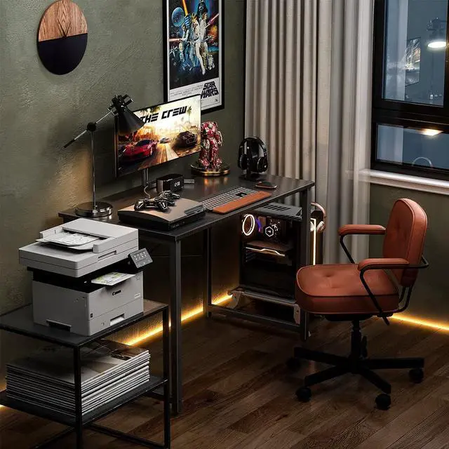 Alt view image 6 of 7 - Coleshome 32 Inch Computer Desk, Modern Simple Style Desk for Home Office, Study Student Writing Desk, Black