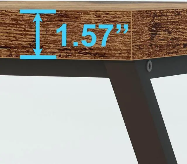Alt view image 6 of 7 - LVB Rustic Wood Computer Desk, Metal Home Executive Office Desk, Industrial Large Gaming Writing Desk with Storage, Wooden Student Study Computer Table for Bedroom Living Room, Rustic Brown, 60 Inch