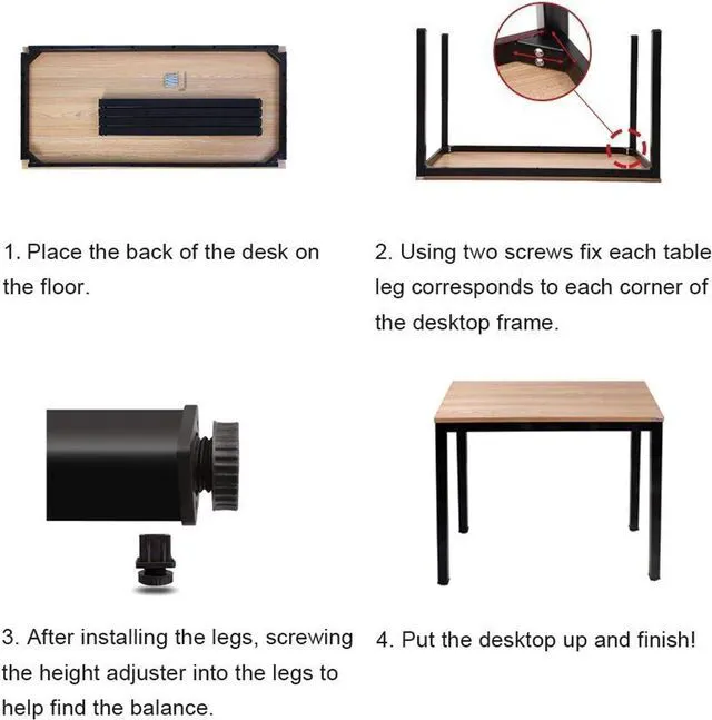 Alt view image 6 of 7 - Need Small Computer Desk for Home Office 31.5 Inch Gaming Desk Teak