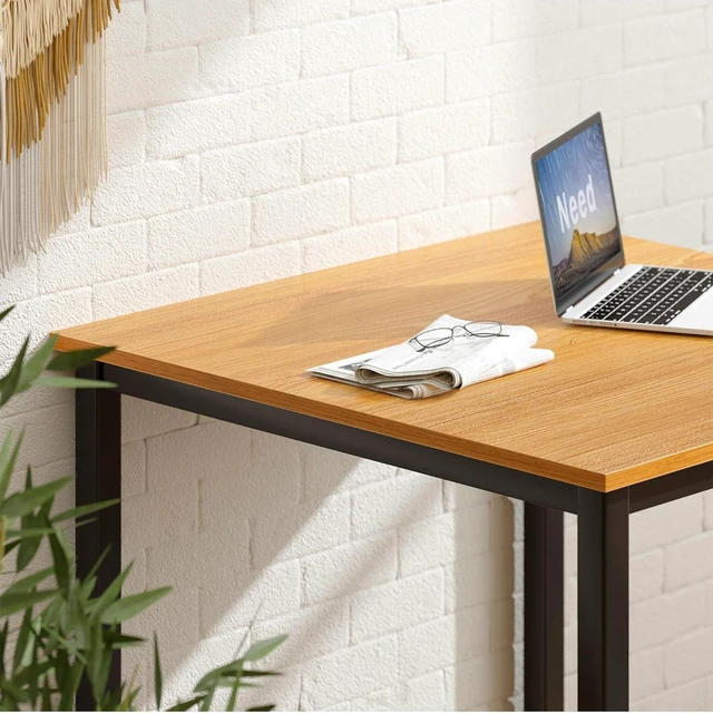 Alt view image 7 of 7 - Need Small Computer Desk for Home Office 31.5 Inch Gaming Desk Teak