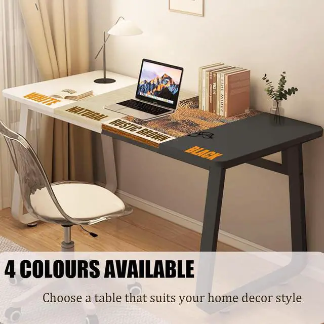 Alt view image 3 of 7 - Computer Desk Modern Simple Style Desk for Home Office, 31.5 inch White Small Writing Table Study Corner Work Desk for Bedroom