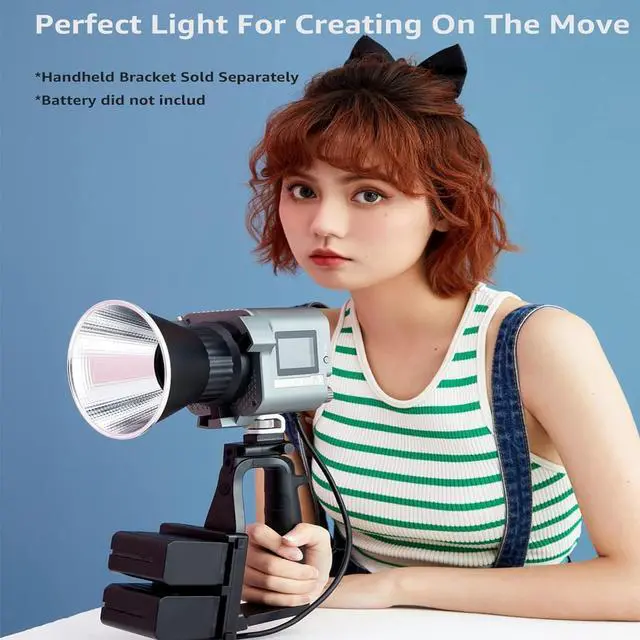 Alt view image 6 of 7 - Amaran COB 60X S LED Video Light Bowens Mount,33,300 lux @1m Bi-Color 2700-6500k Photography Studio Lighting,AC/DC Power Support with App Control for Studio Live Streaming Video Shooting