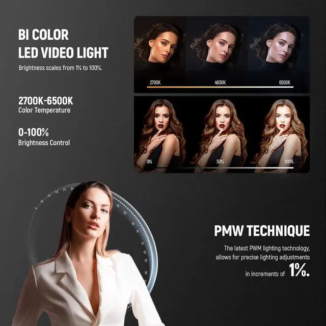 Alt view image 4 of 7 - MS60B LED Video Light 2.4G/APP Control, 65W Metal Mini Compact COB Continuous Output Lighting Spotlight 2700K-6500K, 40000lux@1m, CRI 97+/TLCI 98+, 12 Effects, PWM Dimming, Bowens Mount, Silver