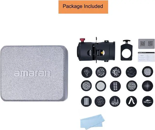 Alt view image 5 of 7 - Aputure Amaran Spotlight SE 36° Lens Kit for Amaran Halo 300X 200X 100X | Projection Lens Modifier for Amaran 300C 150C and Other Power not Exceeding 300W Bowens Mount Lights