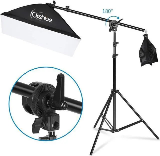 Alt view image 4 of 5 - Photography Lighting Kit, 6.5x10feet/2x3m Backdrops Stand Support System, 5 in 1 reflectors, 1600w 5500k Umbrellas Softbox Continuous Lighting Kit for Portrait, Product and Video Shooting