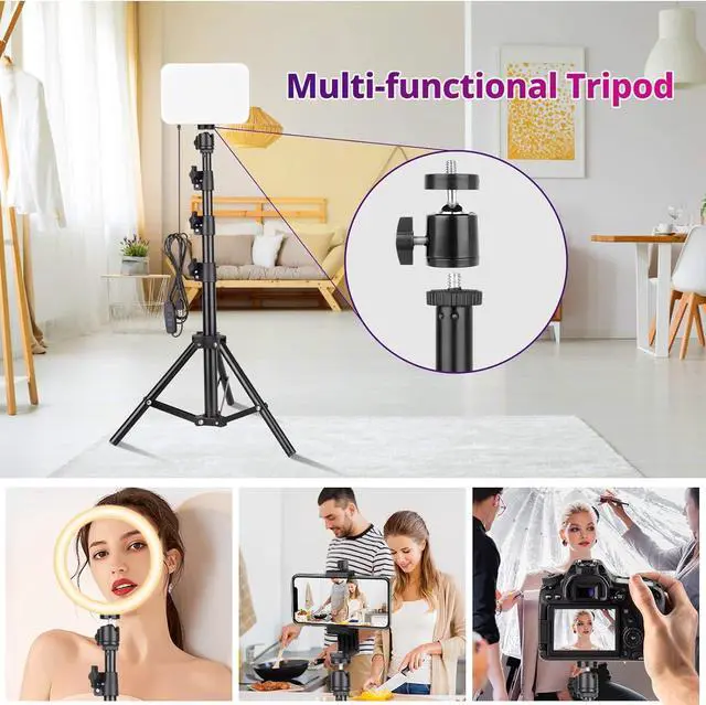 Alt view image 5 of 6 - Torjim RGB Photography Video Lighting,Studio Lights with Adjustable Tripod Stand - 16 Color Lighting for Video Recording/YouTube/TikTok/Live Streaming/Make up/Vlogging