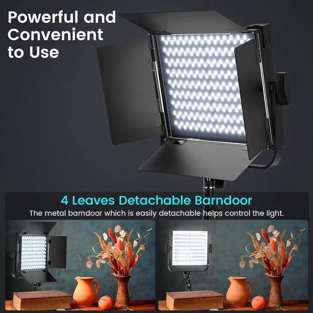 Alt view image 5 of 7 - RGB Photography Video Lighting Kit, 2 Pack 50W Bi-Color Energy-Saving LED Video Studio Lights with 2300k~8500k Dimmable CRI 97+ for Filming Camera Photo Recording Stage Shooting Streaming YouTube TikT