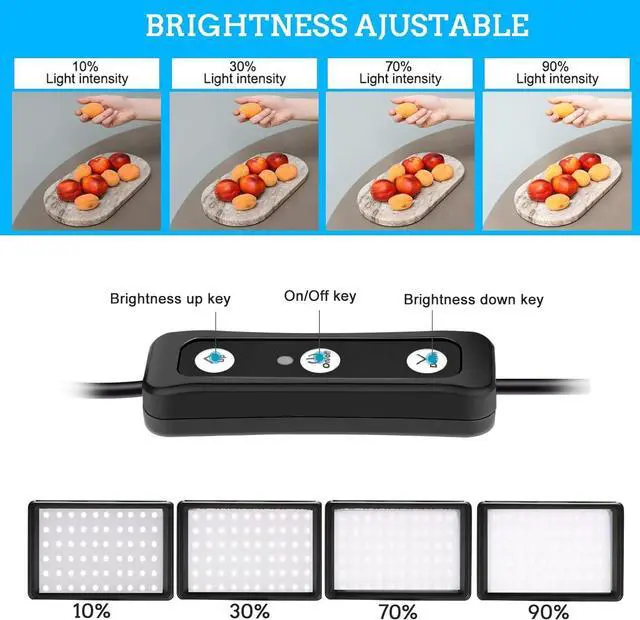 Alt view image 2 of 7 - LED Photo Video Light 2-Pack, Ci-Fotto Dimmable 5600K USB LED Continuous Light Photography Light with Tripods and Color Filters for Photo Studios, YouTube, TikTok, Video Recording, Game Streaming