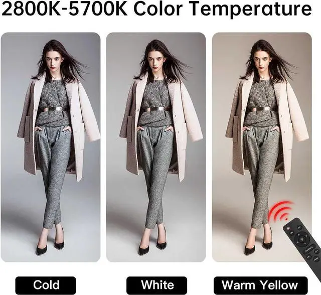 Alt view image 4 of 7 - Softbox Lighting Kit Photography Soft Box 20'' X 28'', 85W Studio 6000k Bulb LED Light, 6.7'Light Stand, Remote Set, BEIYANG