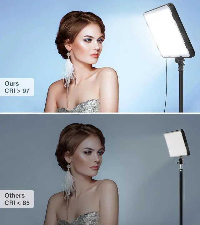 Alt view image 5 of 7 - 2 Pack LED Video Light, Photography Lighting Kit with 62.99'' Tripod Stand, Dimmable 2500-8500K 22W Studio Lights for Video Recording Game Live Streaming YouTube Podcast Photo