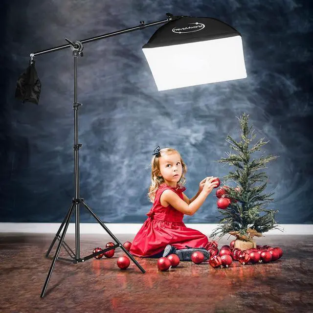 Alt view image 2 of 7 - ShowMaven Softbox Lighting Kit Photography- Professional Continuous Light System Photo Lighting Kit with E27 135W Bulbs 5500K Photo Equipment for Portraits Video Shooting